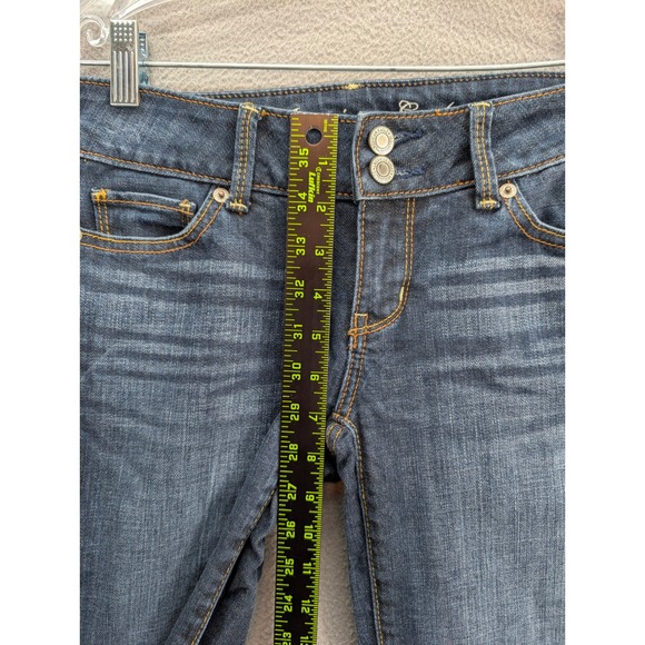 American Eagle Outfitters Artist Jeans Women's Size 4 Dark Wash‎ Distressed Slim - Picture 4 of 9